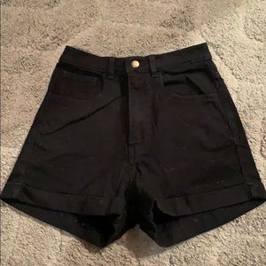Black high waisted shorts